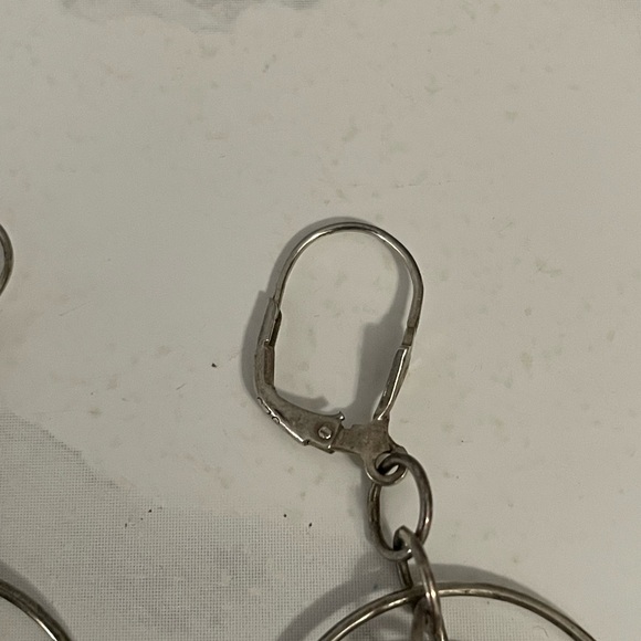 Vintage 925 Sterling Silver Harley Davidson Infinity Hoop Earrings - Picture 5 of 7